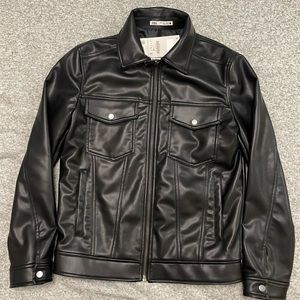 Zara Men leather jacket - Size S - Brand New